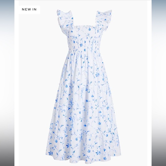 Hill House Ellie Nap Dress in Blue Botanical - Picture 1 of 4